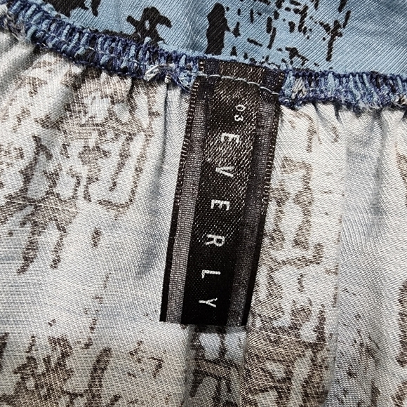 EVERLY Blue Abstract Print Dress Size S - Picture 7 of 8